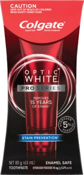 Colgate-Toothpaste-Optic-White-Pro-Series-5-80g on sale