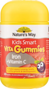 Natures-Way-Kids-Smart-Vita-Gummies-Iron-Vitamin-C-60-Pack on sale