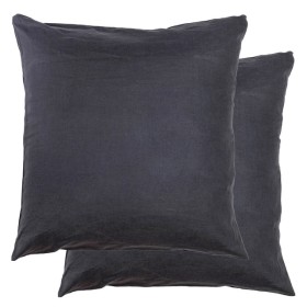 Washed-Linen-Charcoal-European-Pillowcase-by-MUSE on sale