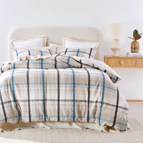 Myles-Check-Quilt-Cover-Set-by-Habitat on sale