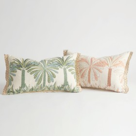 Siwa-Palm-Oblong-Embroidered-Cushion-by-MUSE on sale