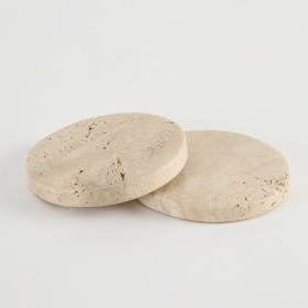 Travertine-Marble-Coaster-2-Pack-by-MUSE on sale
