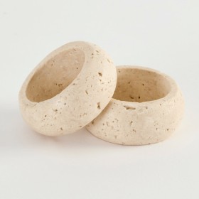 Travertine-Marble-Napkin-Ring-2-Pack-by-MUSE on sale
