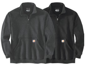 NEW-Carhartt-Qtr-Zip-Mock-Neck-Sweatshirt on sale