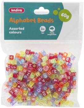 Kadink+Plastic+Beads+Alphabet+60g