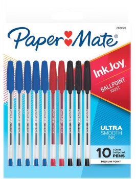 Paper+Mate+InkJoy+100+Ballpoint+Pens+Assorted+10+Pack