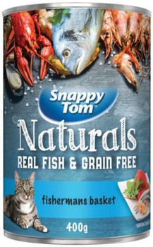 Snappy-Tom-Naturals-Wet-Cat-Food-400g-Selected-Varieties on sale
