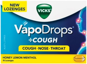 Vicks-VapoDrops-Cough-Lozenges-Honey-Lemon-Menthol-16-Pack on sale