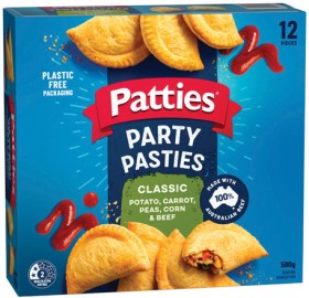 Patties-Party-Pasties-Pies-Quiche-or-Sausage-Rolls-12-Pack-Selected-Varieties on sale