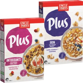 Uncle-Tobys-Plus-Cereal-565-705g-Selected-Varieties on sale