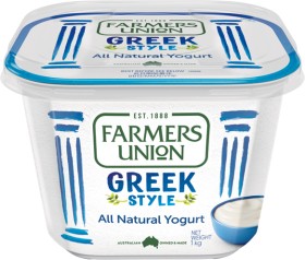 Farmers-Union-Greek-Style-Yogurt-1kg-Selected-Varieties on sale