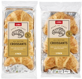 Coles-Croissants-3-Pack-or-4-Pack on sale