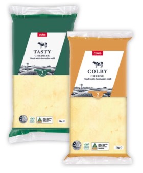 Coles-Cheese-Block-1kg on sale