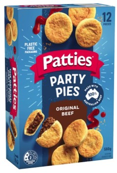 Patties-Party-Meat-Pies-12-Pack-560g on sale