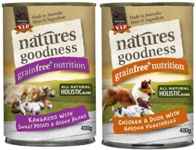 Natures-Goodness-Dog-Food-400g on sale