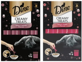 Dine-Creamy-Treats-Cat-Food-4x12g on sale