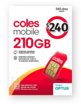 Coles-Mobile-240-Prepaid-SIM on sale