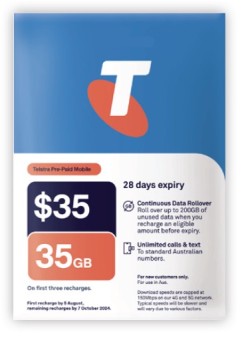 Telstra-35-SIM-Kit on sale
