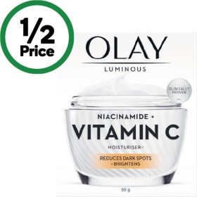Olay-Luminous-Niacinamide-Vitamin-C-Moisturiser-50g on sale