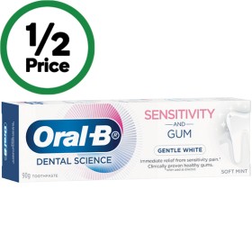 Oral-B-Sensitivity-Gum-Gentle-White-Toothpaste-90g on sale