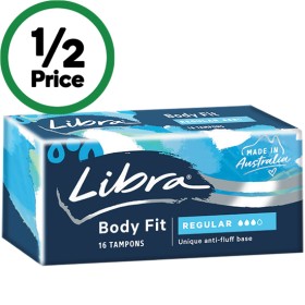 Libra-Body-Fit-Tampons-Pk-16 on sale