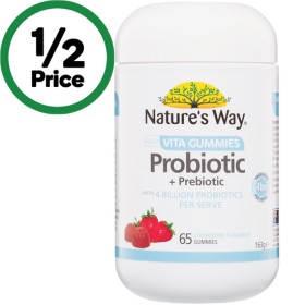Natures-Way-Adult-Vita-Gummies-Probiotic-Prebiotic-Pk-65 on sale