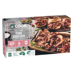 Woolworths-COOK-Pork-Shoulder-with-Smokey-BBQ-Sauce-560g on sale