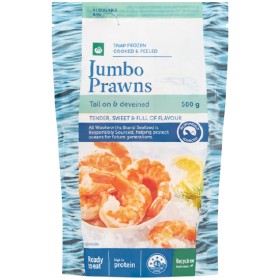 Woolworths-Jumbo-Cooked-Prawns-500g-From-the-Seafood-Freezer on sale
