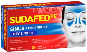 Sudafed-PE-Sinus-Pain-Relief-Day-Night-24-Tablets on sale