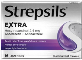 Strepsils-Extra-Blackcurrant-Flavour-16-Lozenges on sale