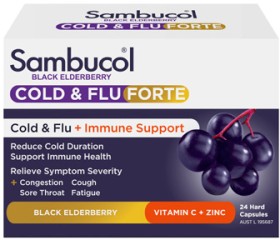 Sambucol-Cold-Flu-Forte-24-Capsules on sale