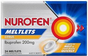 Nurofen-Meltlets-200mg-Citrus-Flavour-24-Pack on sale