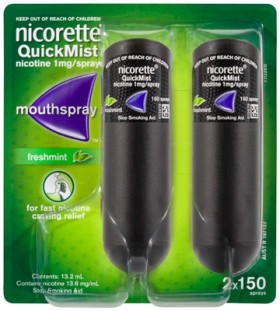 Nicorette-Quickmist-Mouthspray-Freshmint-Duo-Pack-2-x150-Sprays on sale