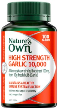 Natures-Own-High-Strength-Garlic-10000-100-Tablets on sale