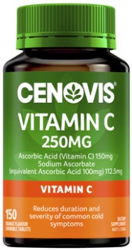 Cenovis-Vitamin-C-250mg-Orange-Flavour-150-Tablets on sale