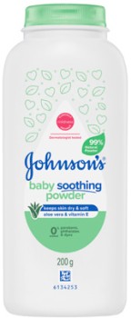 Johnsons-Baby-Powder-Pure-Cornstarch-Aloe-Vera-Vitamin-E-200g on sale