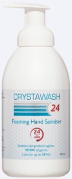 Crystawash-24-Foaming-Hand-Sanitiser-500mL on sale