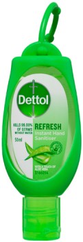 Dettol-Hand-Sanitiser-Refresh-Green-Clip-50mL on sale