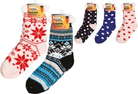 Heat-Insulate-Bed-Socks-Assorted-Designs on sale