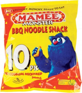 Mamee-Snacks-Noodle-Snacks-BBQ-10-Pack-300g on sale