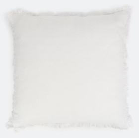 60cm-Aiden-Fringe-Cushion-White on sale