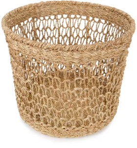 Knot-Weave-Seagrass-Basket-Brown on sale