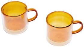 2-Amber-Double-Wall-Coffee-Mugs on sale