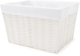 Rattan-Look-Basket-with-Liner-Medium-White on sale