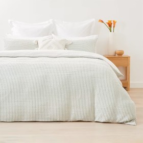 Dakota-Cotton-Quilt-Cover-Set-King-Bed-Sage on sale