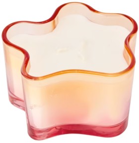 NEW-Peach-and-Orange-Ombre-Wave-Fragrant-Candle on sale
