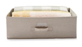 Linen-Look-Underbed-Storage-Box-Beige on sale