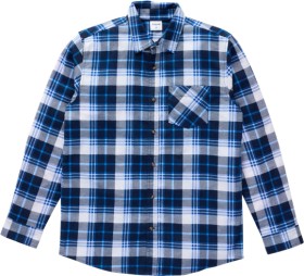 Allgood-Mens-Long-Sleeve-Flannelette-Shirt-Cobalt-Blue on sale