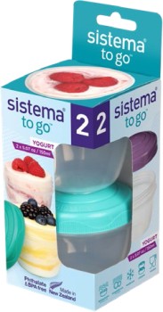 Sistema-2-Pack-To-Go-Yogurt-Snack-Container on sale