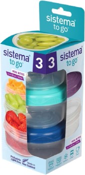 Sistema-3-Pack-Mini-Bites-To-Go-Snack-Container on sale